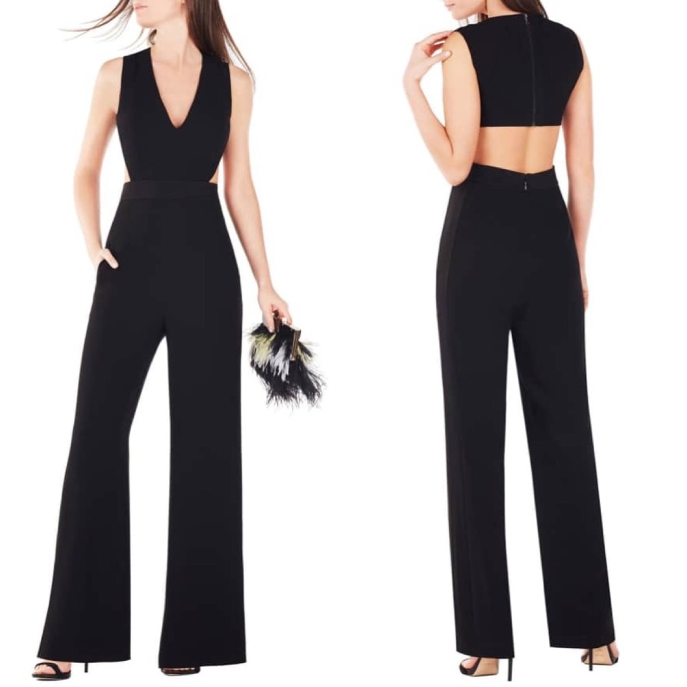 NEW BCBGMaxAzria ‘Malgosia’ Cutout Ponte Jumpsuit